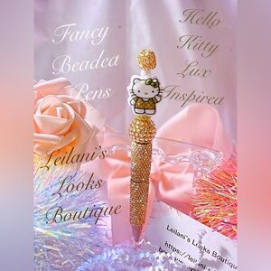 Fancy beaded pen/fancy pen/Hello kitty focal bead/gift ideas